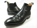 超美品 【クロケット&ジョーンズ CROCKETT&JONES】 チェルシー3 CHELSEA3 サイドゴアブーツ 靴 (メンズ) size9E ブラック ◯3...