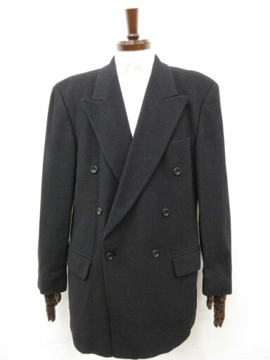 美品【ヒューゴボス HUGO BOSS】アンゴラ×ウール ダブル6ボタン 肉厚 ジャケット (メンズ) size50 ブラック ◯17MB4305◯ 【中古】 美品【ヒューゴボス HUGO BOSS】アンゴラ×ウール ダブル6ボタン 肉厚 ジャケット (メンズ) size50 ブラック ◯17MB4305◯ 【中古】