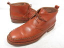 超美品 【ロメオジリ ROMEO GIGLI】 レザー 3アイレット チャッカブーツ 紳士靴 (メンズ) size6 ブラウン系 ◯30MZA6936○ 【中古...