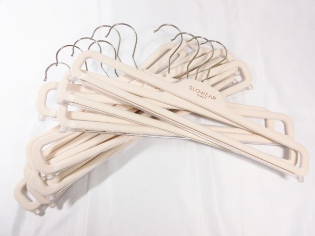 【スローウェア SLOWEAR】 純正 パンツハンガー スラックスハンガー (メンズ) 10本まとめ売り♪ オフホワイト □3GA423□ 【中古】