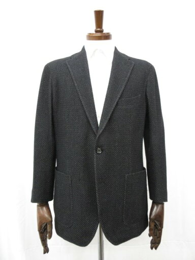 超美品【TAGLIATORE タリアトーレ】1SMJ22K シングル2ボタン 薄手 織柄 アンコンジャケット (メンズ) 50/R ブラック系 伊製 ○17MB4355○ 【中古】 超美品【TAGLIATORE タリアトーレ】1SMJ22K シングル2ボタン 薄手 織柄 アンコンジャケット (メンズ) 50/R ブラック系 伊製 ○17MB4355○ 【中古】