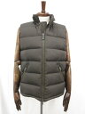 超美品【アスペジ ASPESI】1I23 NEW GILET PIUMA SLIM スタンドカラー ダウンベスト ジレ (メンズ) sizeL カーキグレー系 ...