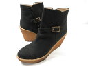 超美品 【STELLA McCARTNEY ステラマッカートニー】 327005 ウェッジソール ブーツ 靴 (レディース) size38 ブラック ◯30LZ...