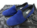 美品 【Acne アクネ】 スエードレザー フラットソール スリッポン シューズ 婦人靴 (レディース) size38 ネイビー系 ◯30LZ4823◯ 【中古...