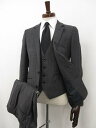 訳あり品【スーツセレクト SUIT SELECT】BLD1911 2B 3ピーススーツ (メンズ) sizeA4 チャコールグレー系 チェック柄 ◯32RMS0...