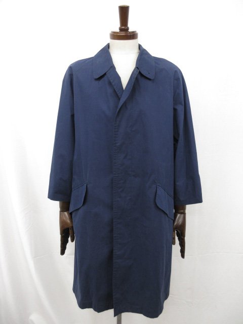 【LUCA DALTIERI】ステンカラーコート スプリングコート (メンズ) size52〜54相当 ネイビー系 ◯17MW3704◯ 【中古】