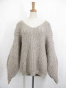 超美品【MAX&Co. マックスアンドコー】ローゲージ ラメ入り 長袖ニット (レディース) sizeM ベージュ系 ◯35LN5647◯ 【中古】