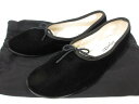 美品 【レペット Repetto】 ベロア フラットシューズ バレエパンプス 婦人靴 (レディース) size38 ブラック ◯30LZ4868◯ 【中古】