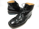 【HESCHUNG エシュン×COMME des GARCON コムデギャルソン】 プレーントゥ チャッカブーツ 靴 (メンズ) size7 ブラック ◯30M...