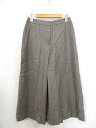 【ジルサンダー JIL SANDER】 カシミヤ混ウール ワイドクロップドパンツ ガウチョパンツ (レディース) size36 ブラウン系 ○5LP2543○ ...