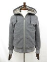 極美品【セオリー theory】 02-1405001 ラビットファーライナー付き ダブルジップパーカー (メンズ) size36 グレー系 ◯33MT5627...