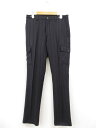 美品【エトロ ETRO】 ストライプ柄 ウールカーゴパンツ スラックス (メンズ) size46 ネイビー系 イタリア製 112-10459-0048 ◯33MPA3267◯ 【中古】(4)