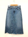 未使用【マザー MOTHER】 3410500038 ダメージ加工 切りっぱなし デニムロングスカート (レディース) size25 インディゴブルー系◯33L...