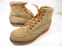 希少 白タグ初期 【チペワ CHIPPEWA】 スエード ビブラムソール ワークブーツ 紳士靴 (メンズ) size7.5EE ライトベージュ系 ◯30MZA7296◯ 【中古】