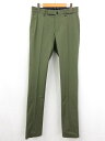 未使用 【インコテックス INCOTEX】 1W0032 9208A 735 定価44000円 コットンスラックス パンツ (メンズ) size44 カーキ◯3...