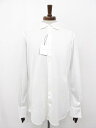 未使用 【グランシャツ GLANSHIRT】 5XFE01 G6633 001 定価42900円 ワイドカラー 織柄 長袖シャツ (メンズ) size39 ホワ...
