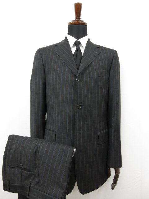 未使用 【TAGLIATORE NAPOLI 1939 タリアトーレ】 Super120’s 3B スーツ (メンズ) 46 グレー系 ストライプ 伊製 TA700/18 ◯27SLJ0560 【中古】
