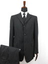 未使用 【TAGLIATORE NAPOLI 1939 タリアトーレ】 REDA SUPER100's 3B スーツ (メンズ) 48 紺系 ストライプ 伊製 ...