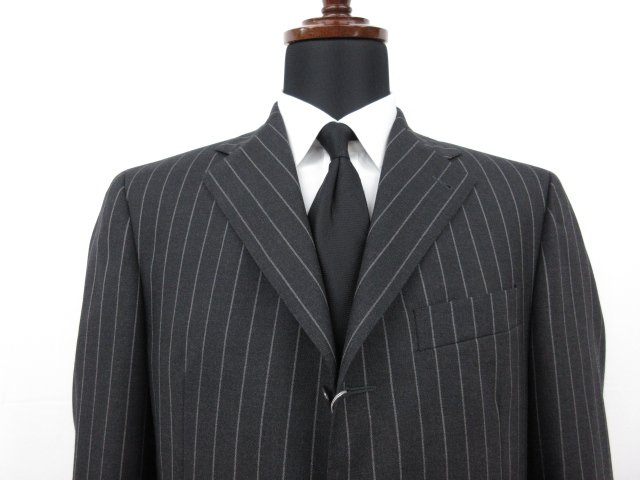 未使用 【TAGLIATORE NAPOLI 1939 タリアトーレ】 REDA SUPER100's 3B スーツ (メンズ) 46 グレー系 ストライプ 伊製 TA700/18 ◯27SLJ0531　【中古】