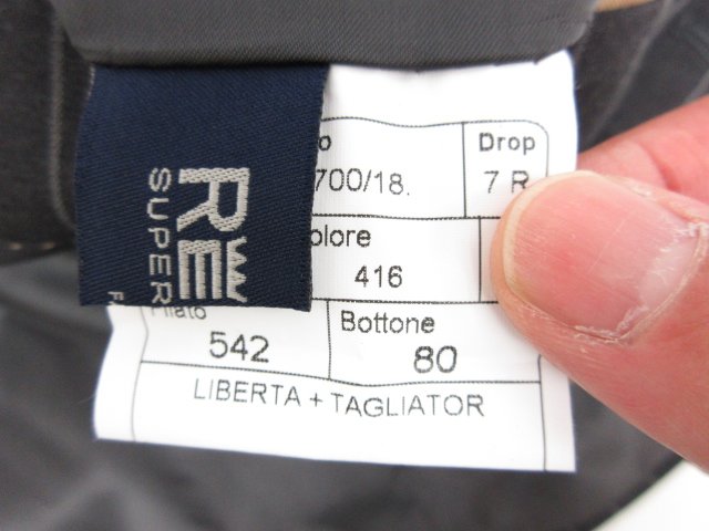 未使用 【TAGLIATORE NAPOLI 1939 タリアトーレ】 REDA SUPER100's 3B スーツ (メンズ) 46 グレー系 ストライプ 伊製 TA700/18 ◯27SLJ0531　【中古】