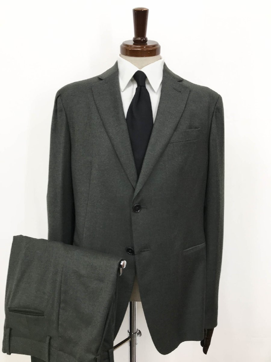 未使用品 【エンポリオアルマーニ EMPORIO ARMANI】 F LINE フランネル調 2B スーツ (メンズ) 50 グレー系 無地 11GFA0 11501 ◯27EMP238◯ 【中古】