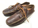 超美品 【ユケテン YUKETEN】 レザー Uチップ 外羽根 モカシンシューズ 紳士靴 (メンズ) size8.5E ブラウン系 ◯30MZA7344◯ 【中...