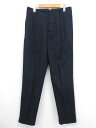 未使用 【インコテックス INCOTEX】 1W0065 60233 820 定価48400円 ワンタック ロールアップ♪ コットンパンツ size46 ネイビ...
