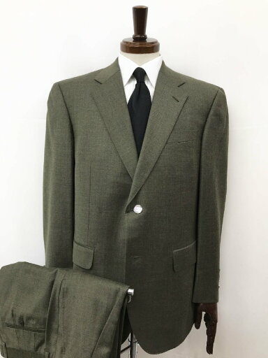 極美品【ランバンコレクション】 ウール100% シングル2Bスーツ (メンズ) sizeR48-45/88 グリーン系 288-807 450 3241-2090◯33RMS1021 【中古】 極美品【ランバンコレクション】 ウール100% シングル2Bスーツ (メンズ) sizeR48-45/88 グリーン系 288-807 450 3241-2090◯33RMS1021 【中古】