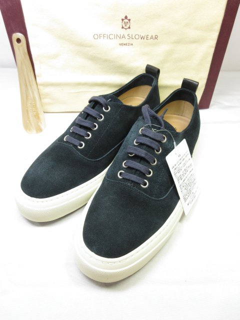 定価63.800円 未使用【OFFICINA SLOWEAR スローウエア】 130206 SW442 850 スエード スニーカー 靴 (メンズ) size4...