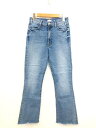 超美品【マザー MOTHER】 切りっぱなしデザイン セミフレア デニムパンツ (レディース) size28 インディゴブルー RN133376 ◯33LP25...