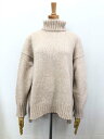 超美品【MACPHEE マカフィー】 12-02-84-02763 タートルネック プルオーバー ニット (レディース) sizeM ピンクベージュ系 ◯33L...