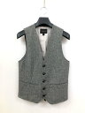 超美品【COUNTRY ROAD カントリーロード】60148194 MOON生地 ツイード生地 ベスト ジレ (メンズ) sizeS グレー系 ◯17MB45...