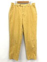 ビンテージ 超美品【バーバリーズ Burberrys'】 太うね コーデュロイ ワイドパンツ (メンズ) size34 イエロー系 ◯33MPA3359◯ 【中...