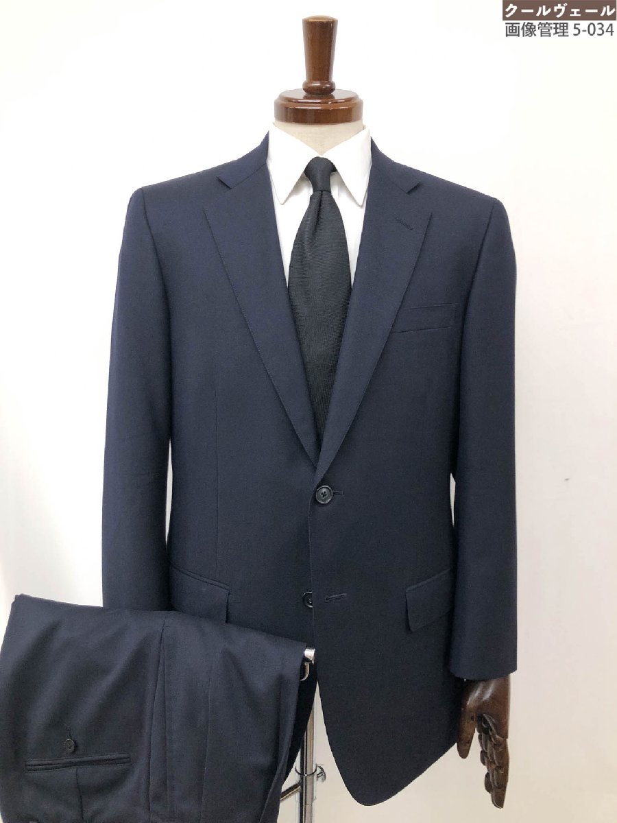 超美品【ブルックスブラザーズ Brooks Brothers】19-02-9424 カノニコ生地 2B スーツ(メンズ) size39SHT/33W ネイビー 紺無地 ◯32RMS1335 【中古】