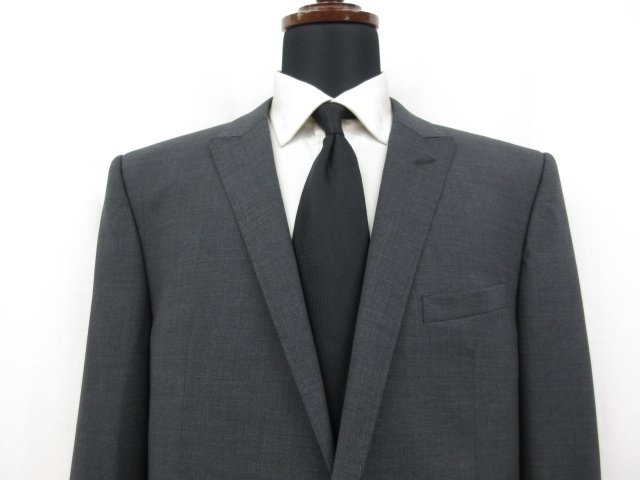 未使用 【エンポリオアルマーニ EMPORIO ARMANI】 DAVID LINE 1ボタン スーツ (メンズ) 56 チャコールグレー 無地 1ZV16E ZZ081 ◯27EMP020　【中古】