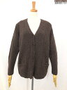 超美品【TSE セイ】カシミア15%混 ネップ混 ミドルゲージニットカーディガン (レディース) sizeS ダークブラウン系 ◯17LN5737◯ 【中古】