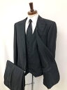超美品【ジョルジオアルマーニ GIORGIO ARMANI】 カシミア混 最高級黒ラベル 2B 3ピーススーツ (メンズ) 54 黒 黒無地 伊製◯32RMS1349◯ 【中古】(4)