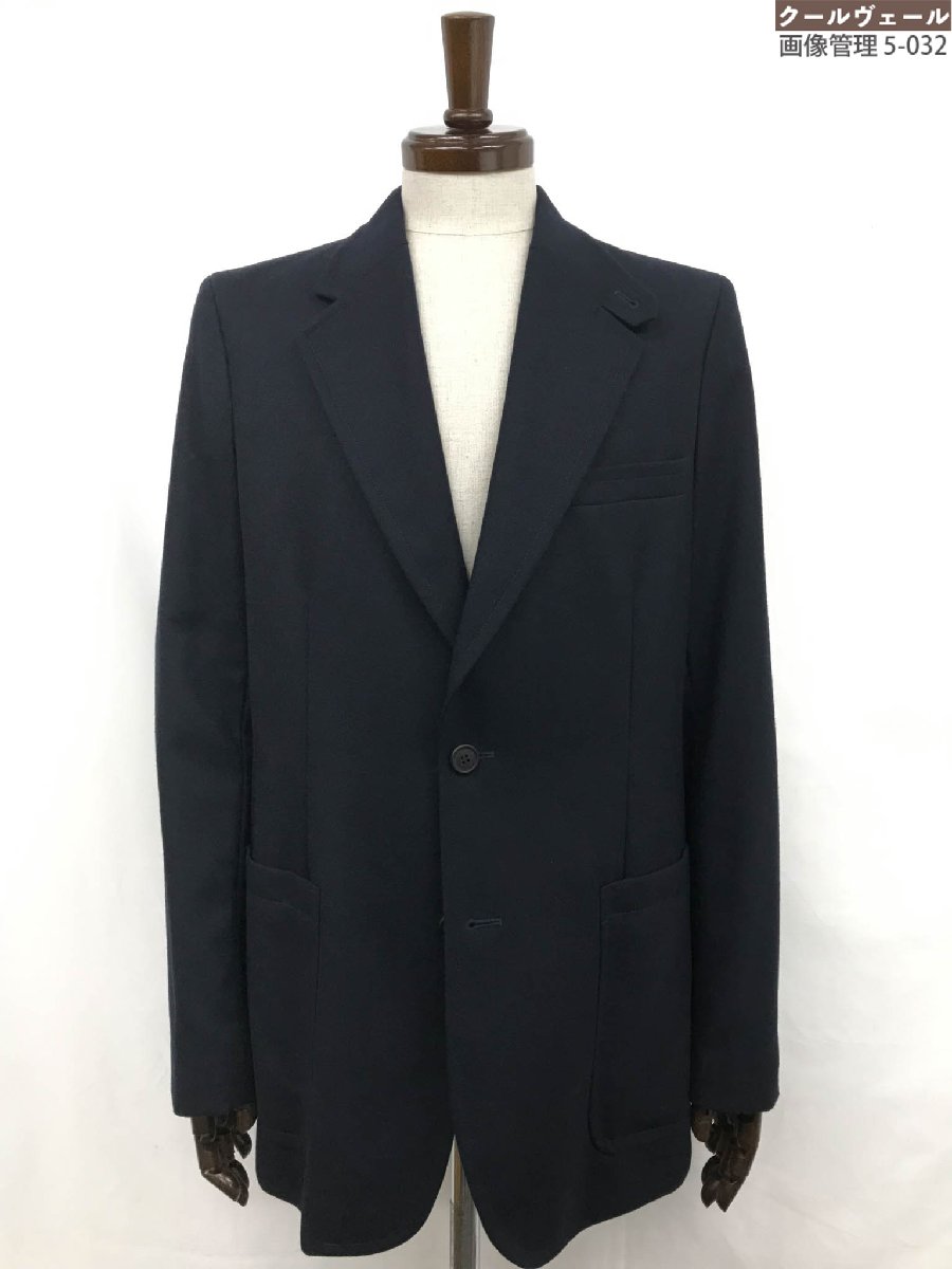 超美品【A.P.C. アーペーセー】シングル2ボタン 2パッチポケット 肉厚 ウールジャケット (メンズ) sizeM ネイビー 紺無地 ◯17MJ0322◯ 【中古】