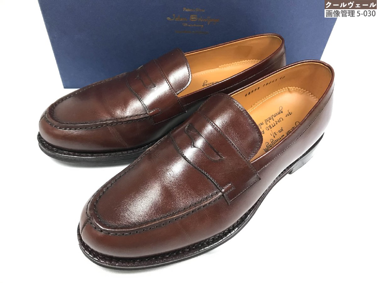 超美品 【ジャランスリウァヤ Jalan Sriwijaya】 98998 Uチップ コインローファー スリッポン 靴 (メンズ) size45 ブラウン ◯3...