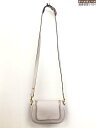 【アニヤハインドマーチ ANYA HINDMARCH】 タッセル付き レザーショルダーバッグ ポシェット (レディース) ライトグレージュ系 ◯5LG3150◯...