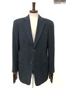 【アルマーニコレツィオーニ】LUXURY アンゴラ×絹×カシミア 2B ヘリンボーン風織柄 ジャケット(メンズ)50/R 紺系 伊製 1B81E0◯35MJ0383 【中古】