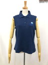 【ナイキゴルフ NIKE GOLF】NME 920220 KL ワンポイント刺繍 ノースリーブポロシャツ ゴルフウェア (レディース) S ネイビー◯17LT5390◯ 【中古】