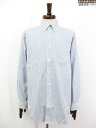 美品【エルエルビーン L.L.Bean】 WRINKLE RESISTANT ボタンダウンシャツ (メンズ) size15(1/2)-33 ブルー系 チェック柄 ◇33MK5352◇ 【中古】