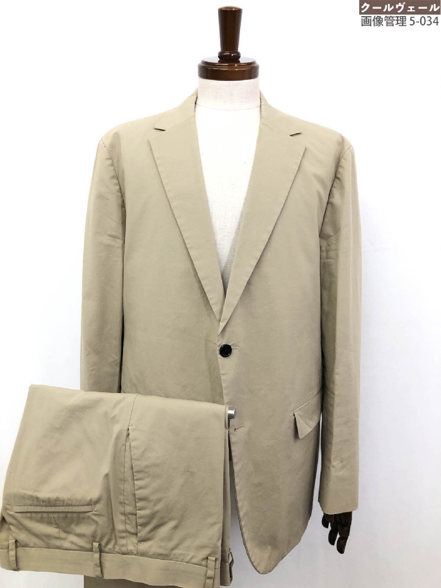 美品【セオリー Theory】CLINTON A SLUB POPLIN シングル2ボタン セットアップ スーツ(メンズ) 44R/34 べージュ系 ◇17RMS1701◇ 【中古】