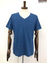 美品【チルコロ CIRCOLO 1901】 Vネック 半袖Tシャツ (メンズ) sizeM 青みがかったネイビー系 無地 ◇33MT6127◇ 【中古】