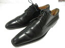 【ドルチェ&ガッバーナ DOLCE&GABBANA】 レザー プレーントゥ 外羽根 ドレスシューズ 紳士靴 (メンズ) size7 ブラック ◇30MZA7850◇ 【中古】