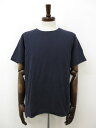 美品【MILANO140】コットン100% クルーネック シンプルなデザイン 半袖カットソー (メンズ) sizeS ネイビー系 イタリア製 ◇35MT6173...