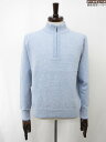 極美品【ランバンコレクション LANVIN COLLECTION】MK.278-355 アンゴラ×カシミア混 ハーフジップ ニット (メンズ) M 青系 ◇35MN5992◇ 【中古】