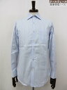 超美品【Paul Smith Collection ポールスミスコレクション】MK.164382 コットン100% ストライプ柄 長袖シャツ (メンズ) M 青...