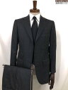 超美品【アルデックス aldex】 ドーメル生地 3B段返り オーダースーツ (メンズ) size42相当 チャコールグレー系 チェック柄 ◇32RMS1892◇ 【中古】